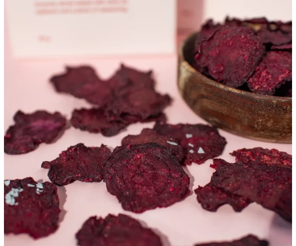 Vilgain Beetroot zdravé chipsy z červené řepy
