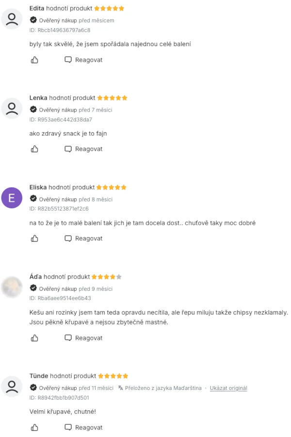 Vilgain Beetroot zdravé chipsy z červené řepy recenze